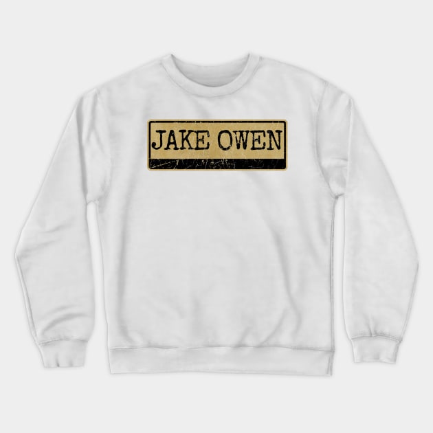 Aliska text black retro - Jake Owen Crewneck Sweatshirt by Aliska